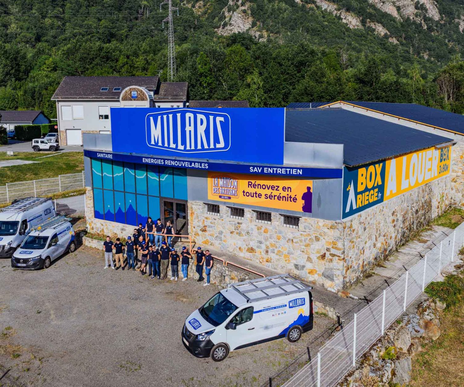 nouveau batiment millaris energies à Ax les thermes