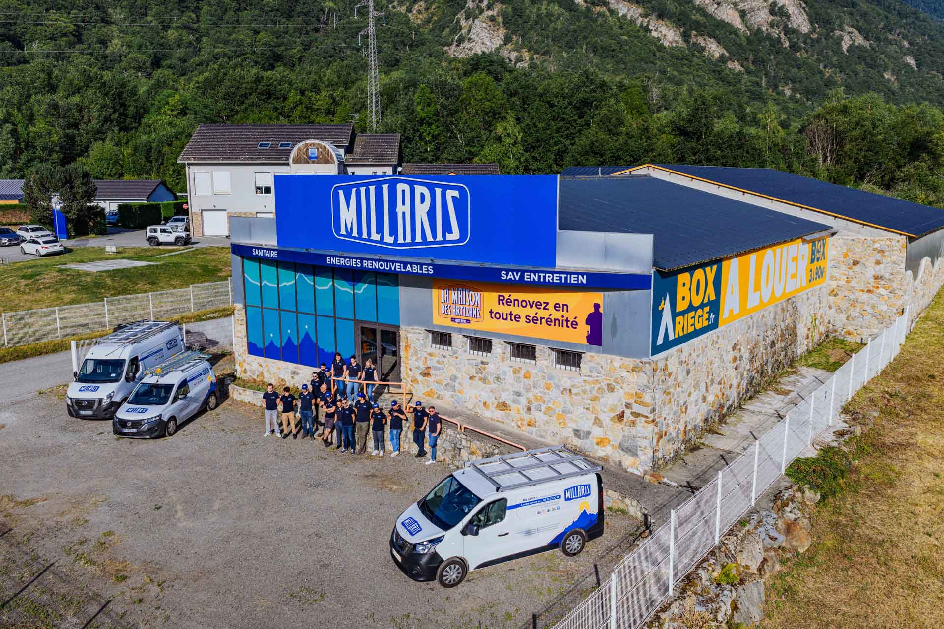 nouveau batiment millaris energies à Ax les thermes